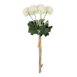 GloboStar® Artificial Garden WHITE ONIONBALL BOUQET 21371 Τεχνητό Διακοσμητικό OnionBall Μπουκέτο Y54cm