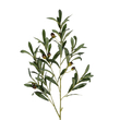 GloboStar® Artificial Garden OLIVE FRUIT BRANCH 21450 Τεχνητό Διακοσμητικό Κλαδί Ελίας Y92cm