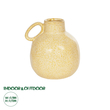 GloboStar® Artificial Garden SCHEELITE 21508 Διακοσμητικό Κεραμικό Βάζo Μπέζ Φ11 x Υ12 cm