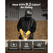 VEVOR FR Μπουφάν συγκόλλησης M Size Heavy Duty Δέρμα αγελάδας & 9oz FR βαμβάκι