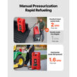 Φορητό ρεζερβουάρ καυσίμου VEVOR Fuel Caddy 15 γαλονιών με λειτουργίες βαρύτητας και χειροκίνητης αντλίας