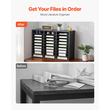 VEVOR Wooden Literature Organizer 27 θέσεων με αφαιρούμενα ράφια Μαύρο