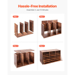 VEVOR Wooden Literature Organizer 24 Διαμερισμάτων Αφαιρούμενα Ράφια Σκούρο Καφέ