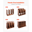 VEVOR Wooden Literature Organizer 27 Διαμερισμάτων Αφαιρούμενα Ράφια Σκούρο Καφέ