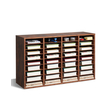 VEVOR Wood Literature Organizer 36 Διαμερισμάτων Αφαιρούμενα Ράφια Σκούρο Καφέ
