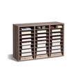 VEVOR Wooden Literature Organizer 27 Διαμερισμάτων Αφαιρούμενα Ράφια Μαύρο-Γκρι