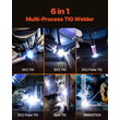 VEVOR TIG Welder 6-in-1 AC/DC Welding Machine Pulse Spot MMA Stick IGBT Inverter