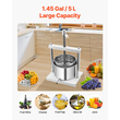 Εγχειρίδιο VEVOR Fruit Wine Press for Wine Making 1,45 Gal/5L από ανοξείδωτο χάλυβα