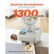VEVOR Coin Counter Professional Οθόνη LED Διαλογής νομισμάτων Χωράει έως και 11000 νομίσματα