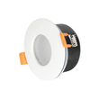 GloboStar® 60889 GASPAR Χωνευτό Στρόγγυλο Σποτ Οροφής για Λάμπα MR16/GU10 IP65 - Αλουμίνιο & Γυαλί - Φ8.5 x Υ4.2cm - Λευκό & Διάφανο - 5 Χρόνια Εγγύηση