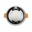 GloboStar® 60889 GASPAR Χωνευτό Στρόγγυλο Σποτ Οροφής για Λάμπα MR16/GU10 IP65 - Αλουμίνιο & Γυαλί - Φ8.5 x Υ4.2cm - Λευκό & Διάφανο - 5 Χρόνια Εγγύηση