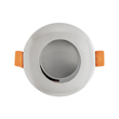 GloboStar® 60890 GASPAR Χωνευτό Στρόγγυλο Σποτ Οροφής για Λάμπα MR16/GU10 IP65 - Αλουμίνιο & Γυαλί - Φ8.5 x Υ4.2cm - Ασημί & Διάφανο - 5 Χρόνια Εγγύηση