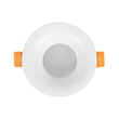 GloboStar® 60894 GASPAR Χωνευτό Στρόγγυλο Σποτ Οροφής για Λάμπα MR16/GU10 IP65 - Αλουμίνιο & Γυαλί - Φ8.5 x Υ3.5cm - Λευκό & Διάφανο - 5 Χρόνια Εγγύηση