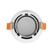 GloboStar® 60894 GASPAR Χωνευτό Στρόγγυλο Σποτ Οροφής για Λάμπα MR16/GU10 IP65 - Αλουμίνιο & Γυαλί - Φ8.5 x Υ3.5cm - Λευκό & Διάφανο - 5 Χρόνια Εγγύηση