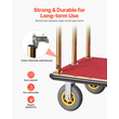 VEVOR Hotel Luggage Cart 1500 LBS Stainless Steel Bellman&#039;s Cart Curved Uprights