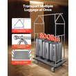 VEVOR Hotel Luggage Cart 800 LBS Brushed Stainless Steel Finish Bellman&#039;s Cart