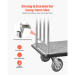VEVOR Hotel Luggage Cart 800 LBS Brushed Stainless Steel Finish Bellman&#039;s Cart