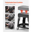 VEVOR Mechanic Stool Rolling Seat Workshop 300 lbs Load with Wheels & Tool Tray