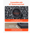 RV Leveling Pads 5000lbs 4 Pcs Rubber Trailer Jack Pads για 10" στρογγυλά πόδια