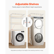 Ράφι αποθήκευσης VEVOR Over Washer and dryer Single Row 3 Tiers Washer Rack White