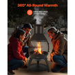 VEVOR Σιδερένιο τζάκι εξωτερικού χώρου Chiminea 22 ιντσών με πλέγμα ψησίματος & παλτό καμινάδας