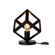 GloboStar® DISE 203-0272 Μοντέρνο Eπιτραπέζιο Φωτιστικό Μονόφωτο 1 x E27 IP20 Μαύρο Πλαστικό - Μ18 x Π18 x Υ22cm