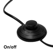 GloboStar® FLY 204-0127 Μοντέρνο Eπιδαπέδιο Φωτιστικό Μονόφωτο 1 x E27 IP20 Μαύρο & Χρυσό Μέταλλο με Μπεζ Ύφασμα - Μ38 x Π38 x Υ155cm