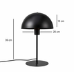 GloboStar® GASCEIO 204-0141 Μοντέρνο Eπιτραπέζιο Φωτιστικό Μονόφωτο 1 x E27 IP20 Μαύρο Μέταλλο - Μ25 x Π25 x Υ39cm