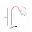 GloboStar® TAVOLO 204-0154 Παιδικό Eπιτραπέζιο Φωτιστικό Μονόφωτο 1 x E27 IP20 Ροζ & Λευκό Πλαστικό - Μ11 x Π9 x Υ35cm