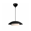 GloboStar® AURA 204-0117 Μοντέρνο Κρεμαστό Φωτιστικό Καμπάνα Μονόφωτο 1 x E27 IP20 Μαύρο & Λευκό Μέταλλο - Μ31 x Π31 x Υ27cm