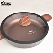 Ρηχή κατσαρόλα αντικολλητική με καπάκι - 2.7L - CA004-BS24-Black - DSP - 563769