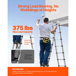 VEVOR Telescoping Ladder A-Frame Inox 16,5 ft Extension Ladders