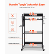 VEVOR 4-επιπέδων Tool Organizer Cart on Wheels 150 lbs Garage Cart for Workshop