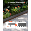 VEVOR Steel Landscape Edging 5 Packs 39 x 3in Ανθεκτικό στη σκουριά για Yard Dark Grey
