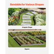 VEVOR Steel Landscape Edging 5 Packs 39 x 3in Ανθεκτικό στη σκουριά για Yard Dark Grey