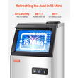 VEVOR Commercial Ice Maker Ανεξάρτητη Μηχανή Ντουλάπας 120lbs/24H 36 Ice Cubes