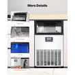 VEVOR Commercial Ice Maker Ανεξάρτητη Μηχανή Ντουλάπας 140lbs/24H 45 Ice Cubes