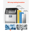 VEVOR Commercial Ice Maker Ανεξάρτητη Μηχανή Ντουλάπας 130lbs/24H 45 Ice Cubes