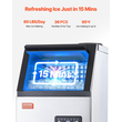VEVOR Commercial Ice Maker Ανεξάρτητη Μηχανή Ντουλάπας 80lbs/24H 36 Ice Cubes