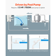 VEVOR Suction Pool Cleaner Ηλεκτρική σκούπα με 2 τροχούς για εσωτερική/επάνω πισίνα
