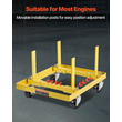 Βάση κινητήρα VEVOR 750LBS/340KG Ρυθμιζόμενο ανυψωτικό κινητήρα Dolly Steel με 4 τροχούς