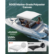 VEVOR 3 Μπλουζάκια Μπιμίνι Boat Bow 72"Lx(73"-78")Π x 46"H Τέντα κουβούκλιο ανοιχτό γκρι