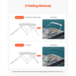 VEVOR 3 Μπλουζάκια Μπιμίνι Boat Bow 72"Lx(73"-78")Π x 46"H Τέντα κουβούκλιο ανοιχτό γκρι