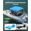 VEVOR 3 Μπλουζάκια για σκάφος με φιόγκο 72"Lx(79"-84")Π x 46"H Τέντα κουβούκλιο Pacific Blue