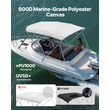 VEVOR 4 Μπλούζες Μπιμίνι Boat Bow 96"Lx(79"-84")Π x 54"H Τέντα κουβούκλιο ανοιχτό γκρι