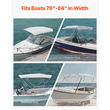 VEVOR 4 Μπλούζες Μπιμίνι Boat Bow 96"Lx(79"-84")Π x 54"H Τέντα κουβούκλιο ανοιχτό γκρι