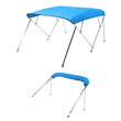 VEVOR 4 Bow Boat Bimini Tops 96"Lx(79"-84")W x 54"H Awning Canopy Pacific Blue