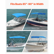 VEVOR 4 Μπλούζες μπιμίνι Boat Bow 96"Lx(85"-90")Π x 54"H Τέντα κουβούκλιο Pacific Blue
