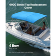 VEVOR 4 μπλούζες μπιμίνι Bow Bow 96"Lx(97"-103")W Αντικατάσταση Τέντας Μπλε Pacific
