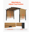 VEVOR 10x10 ft Outdoor Retractable Pergola with Canopy Toxed Top Metal Pergola